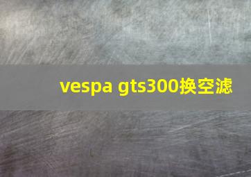 vespa gts300换空滤